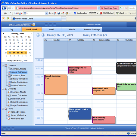 outlook web access with OfficeCalendar Online illustration 2